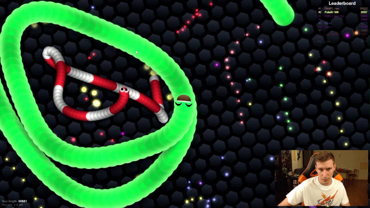 LA PARTIDA MÁS LARGA, TRÁGICA Y OBÚS DE SLITHER.IO