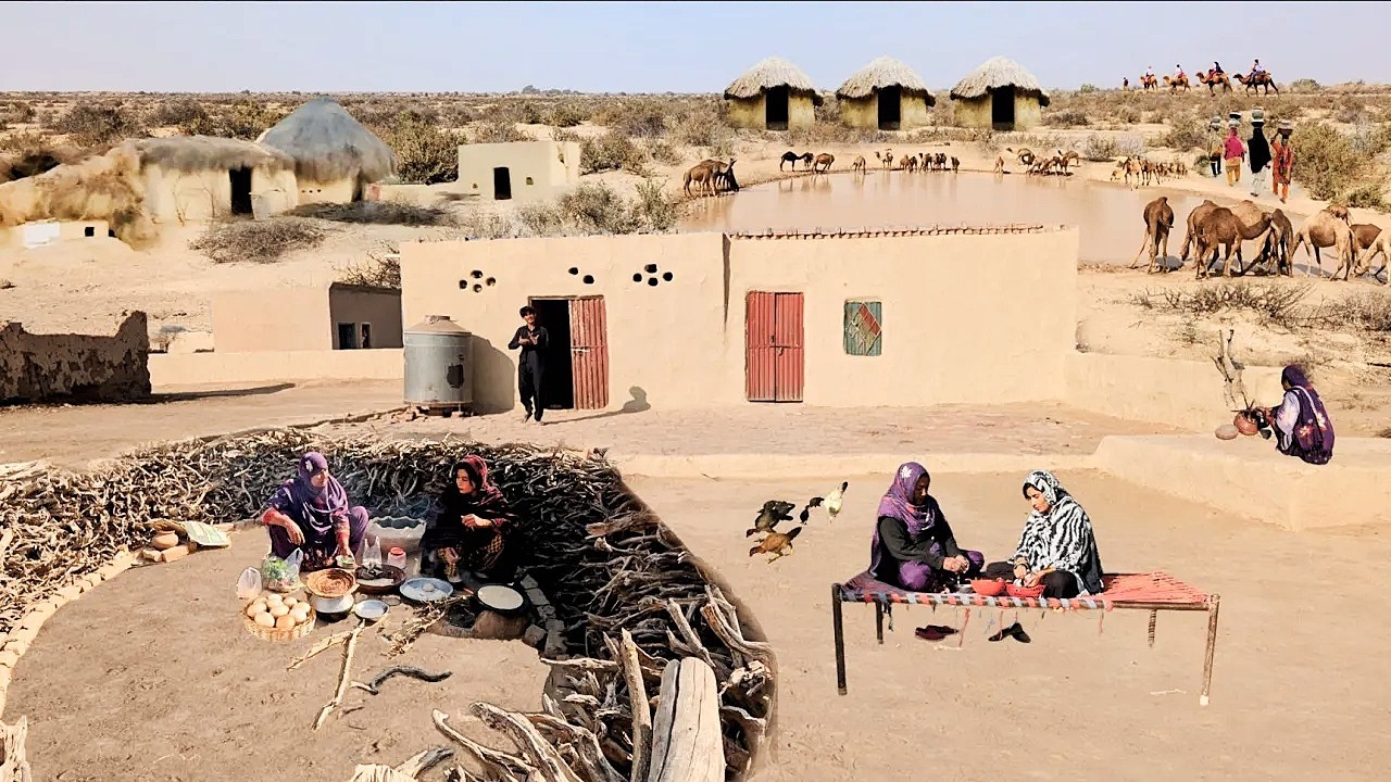Amazing Village Life Routine | Desert Women Morning Routine | Ancient Culture Village In Pakistan
