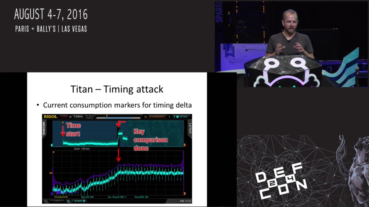 DEF CON 24 - Plore - Side channel attacks on high security electronic safe locks