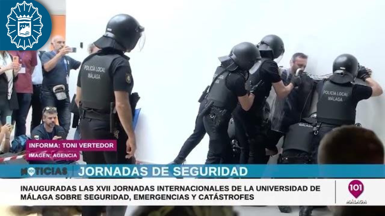 230609 #PolicíaLocalMálaga #GOA 🚔👮‍♂️🐕‍🦺 Jornadas Intern.#Seguridad #UMA #Emergencias #Catástrofes