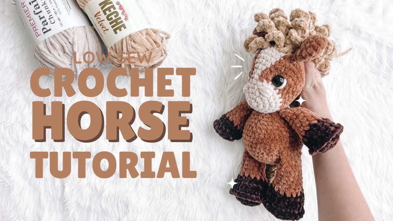 LOW SEW Crochet Horse Step-by-Step Tutorial🐴
