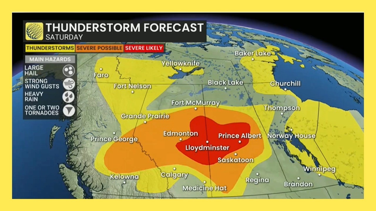 Tornado threat returns to the Prairies this weekend | #forecast