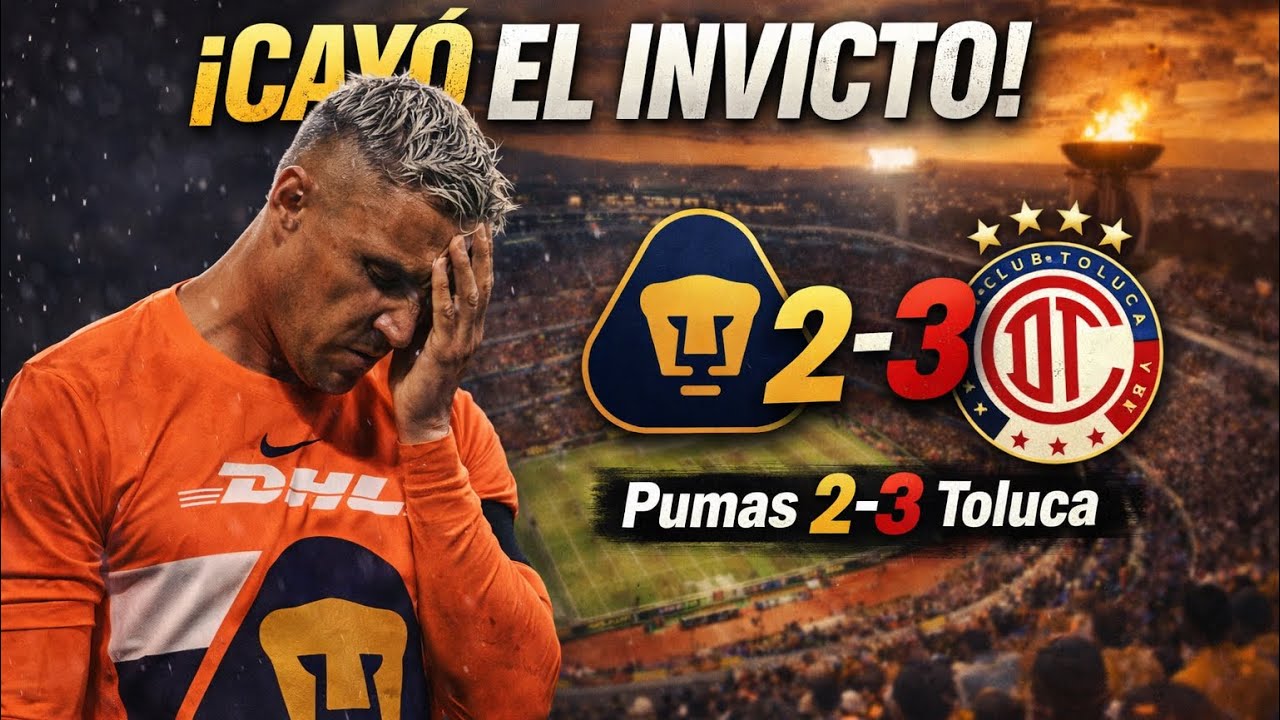 “SE ACABÓ EL INVICTO EN C.U. | Pumas 2-3 Toluca | Así reaccionó la afición”