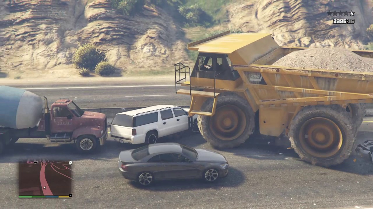 GTA 5 Dump Truck VS Cars