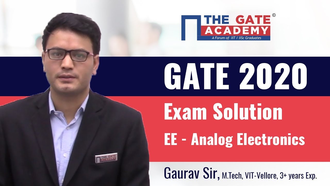 GATE 2020 Answer Key with Solutions for Electrical Paper &ndash; Analog Electronics (Memory-Based 2 Qs)