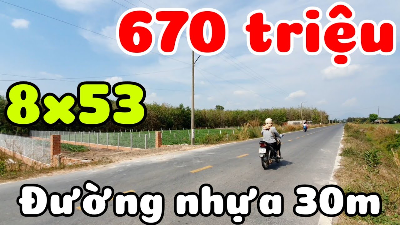 Bán đất 8x53 có thổ cư mặt tiền đường nhựa 30m giá 670 triệu gần Tỉnh lộ 786 ở Long Chữ Tây Ninh