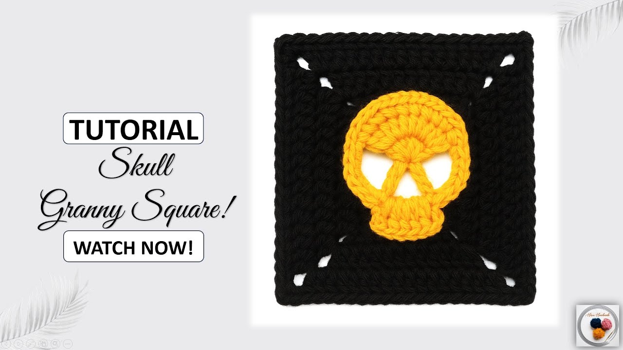 Crochet Skull Granny Square | Easy & Perfect Pattern for Beginners