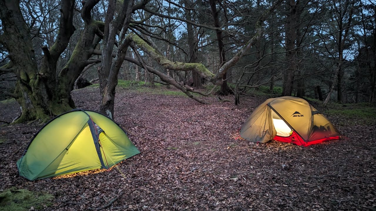1st Attempt With a Tarp Woodland Camp in Northumberland 12th April 2024