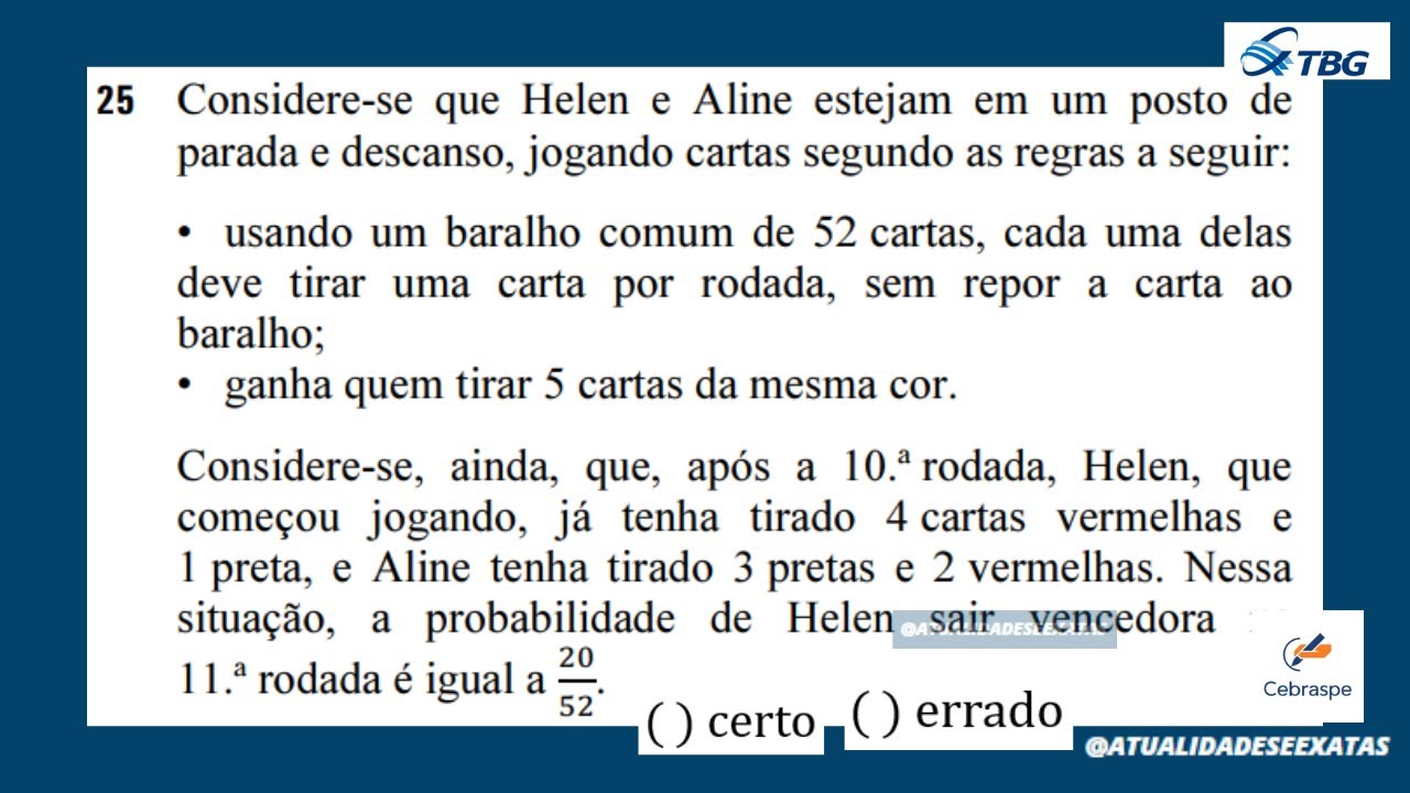 CEBRASPE 2023 - TBG PETROBRAS - PROBABILIDADE