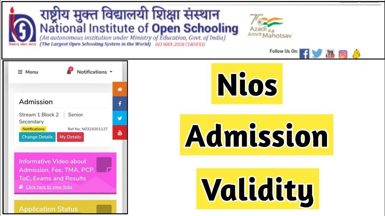What is the validity of NIOS | Task Is Helping (NIOS) #ode #practical #exam #sa #fa