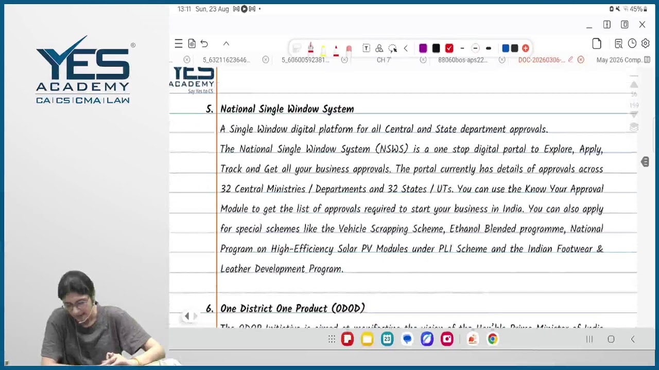 CSEET Oct 26 Business Environment OLS | Chapter 2 & 3 | YES Academy