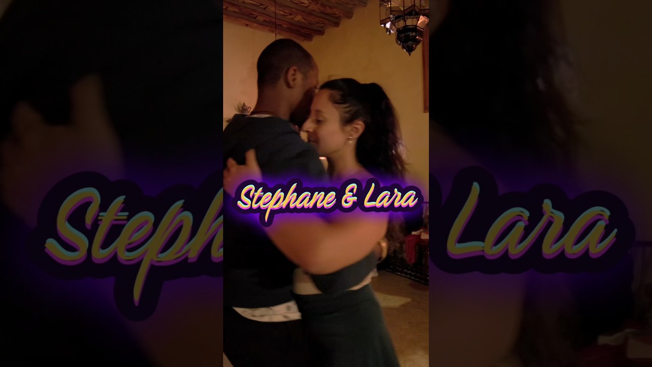 Stéphane & Lara drifting into kizomba — far from Europe’s noise and chaos, just desert air.