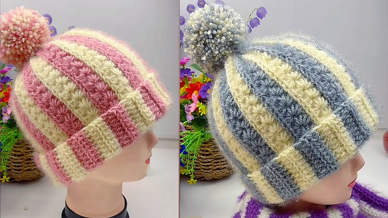 Beginner-Friendly Snowflake Crochet Hat | Soft & Warm