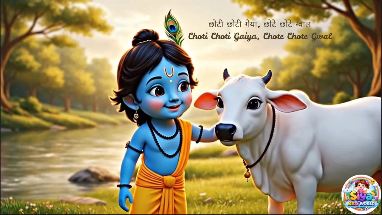 छोटी छोटी गैया, छोटे छोटे ग्वाल |  Choti Choti Gaiya Chote Chote Gwal | Kids Krishna Song