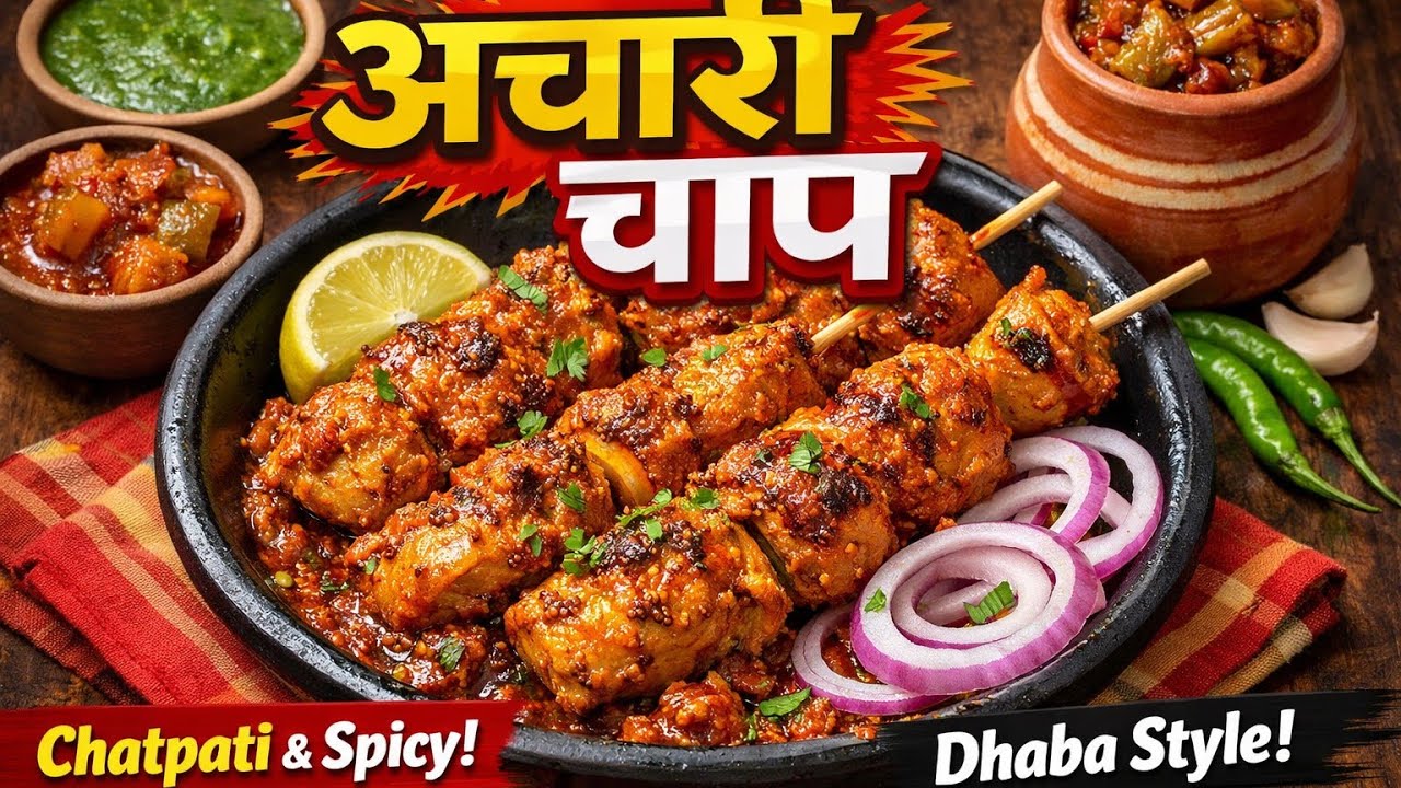 बाजार जैसी अचारी चाप रेसीपी घर पर कैसे बनाएं/how to make achari chaap recipes 
