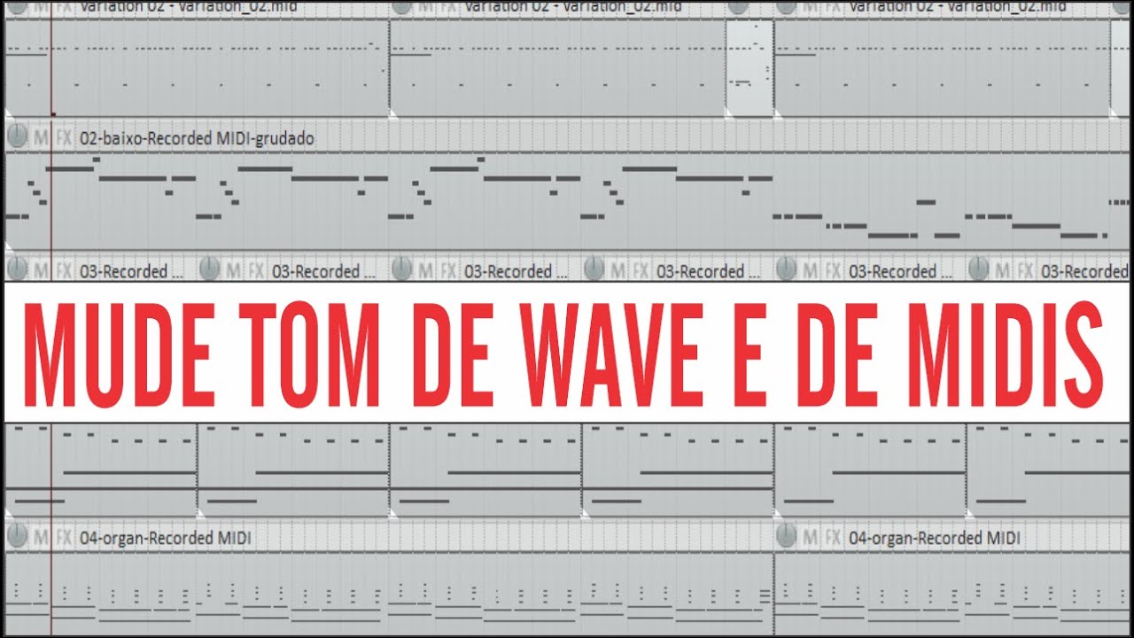 COMO ALTERAR O TOM DE MIDIS E WAVES NO REAPER