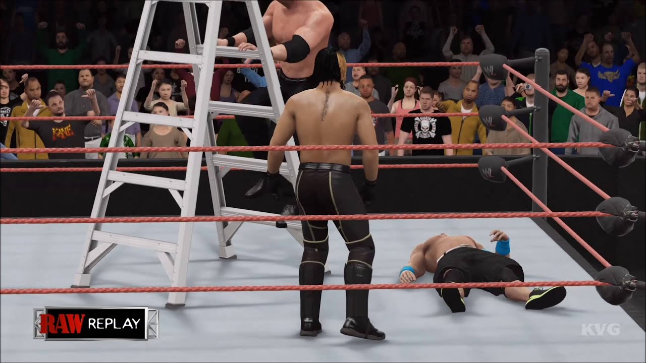 WWE 2K16 - Ladder Match | Seth Rollins vs Dean Ambrose vs John Cena vs Kane Gameplay (HD)