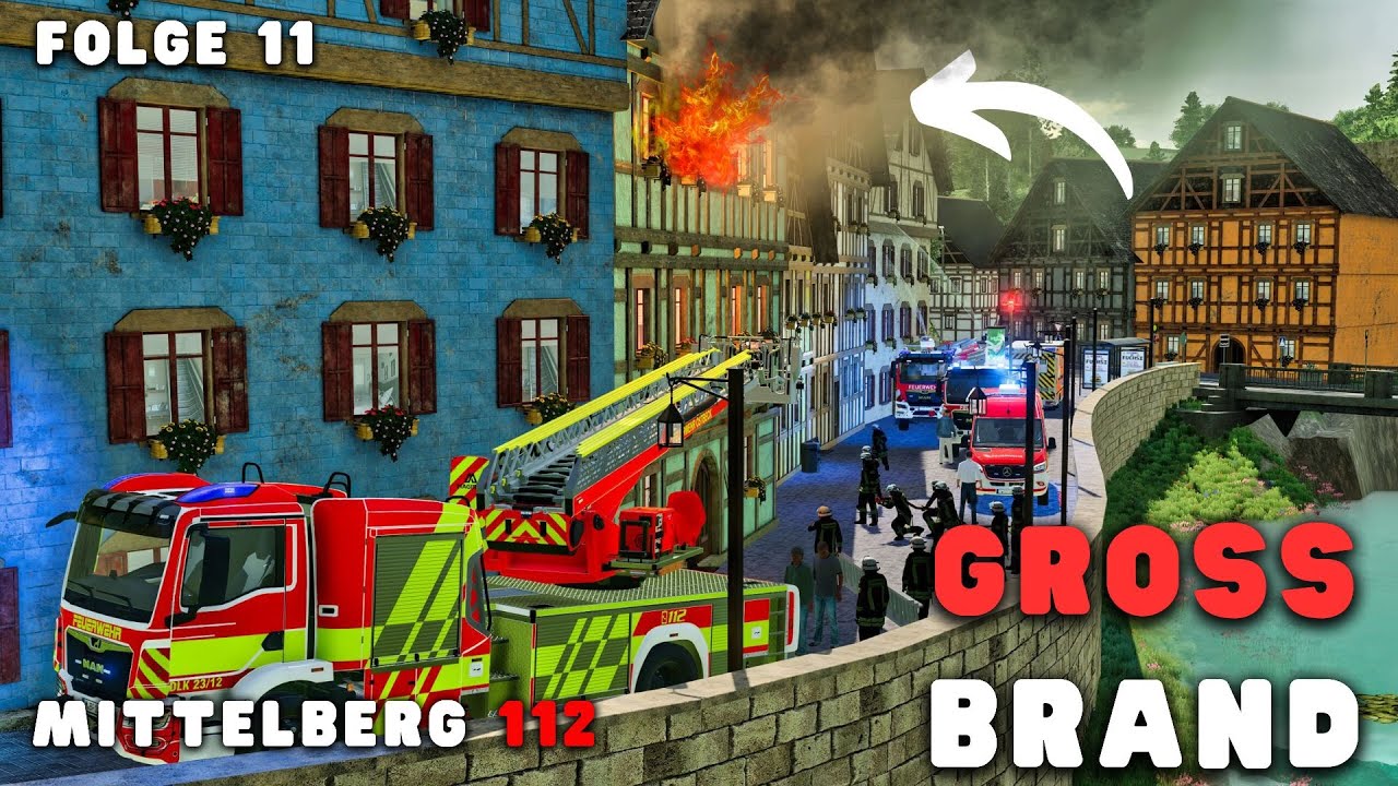 MITTELBERG 112 - GROSSEINSATZ! 🔥WOHNHAUS BRENNT DIREKT AM FLUSS!