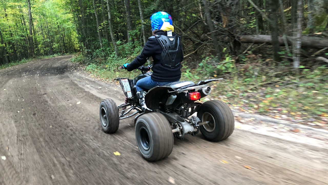 YFZ450 TRAIL RIDING!! (WESTBRANCH MICHIGAN)