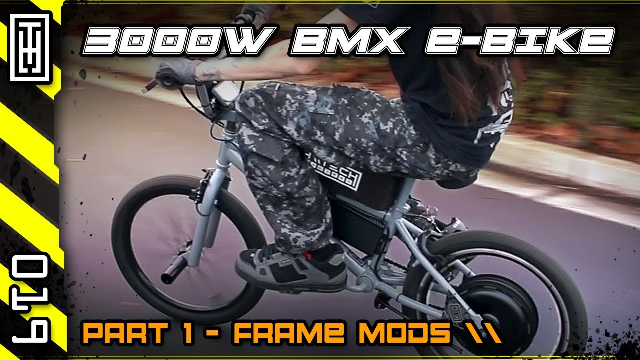 🚲 Электровелосипед BMX мощностью 3000 Вт (45 миль в час!) — Часть 1 — Модификации рамы, крепление...
