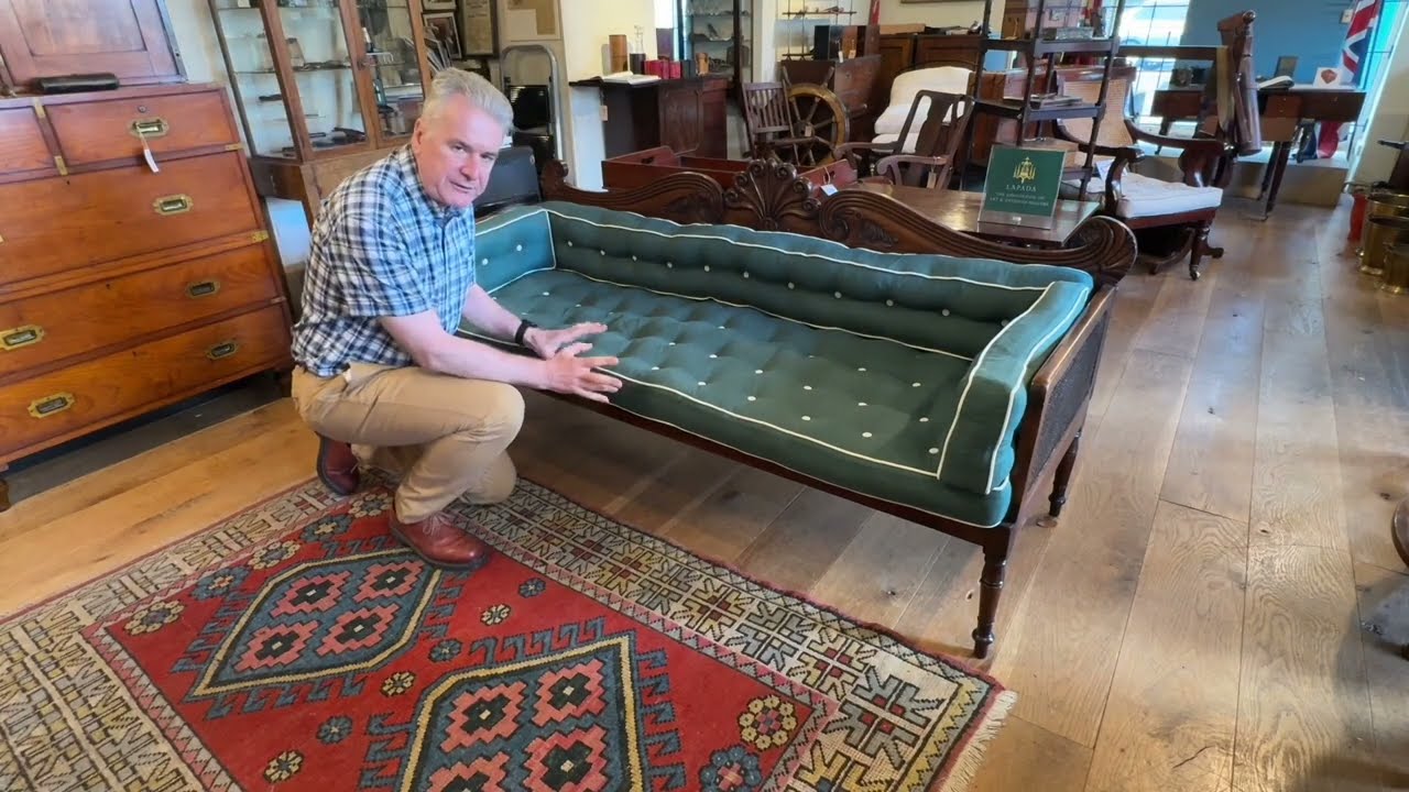 An antique Campaign Sofa made to dismantle