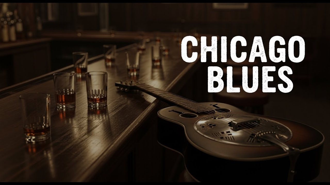 Slow Blues Guitar Night Session – Chicago Electric Blues Inspired