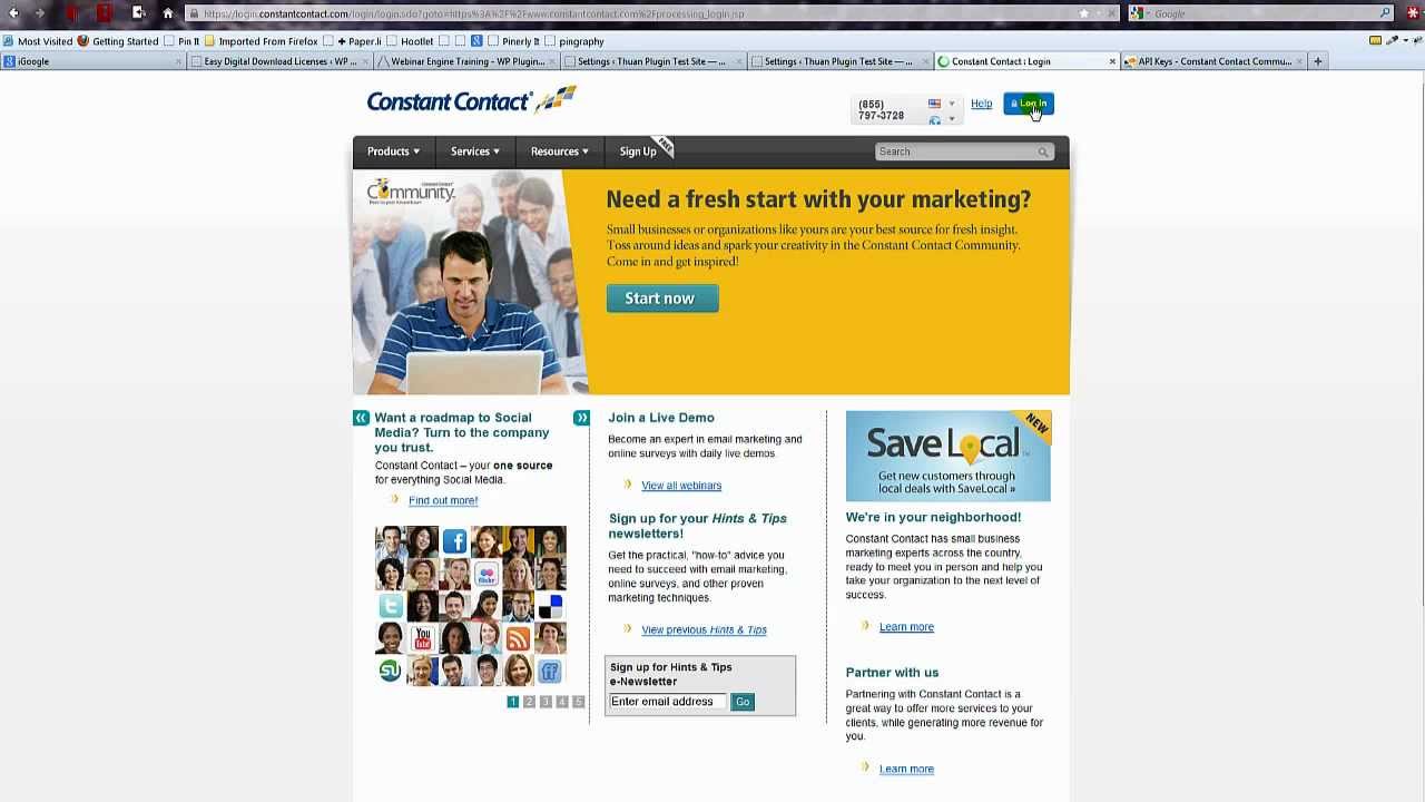Webinar Engine WordPress Plugin - Integrating Constant Contact
