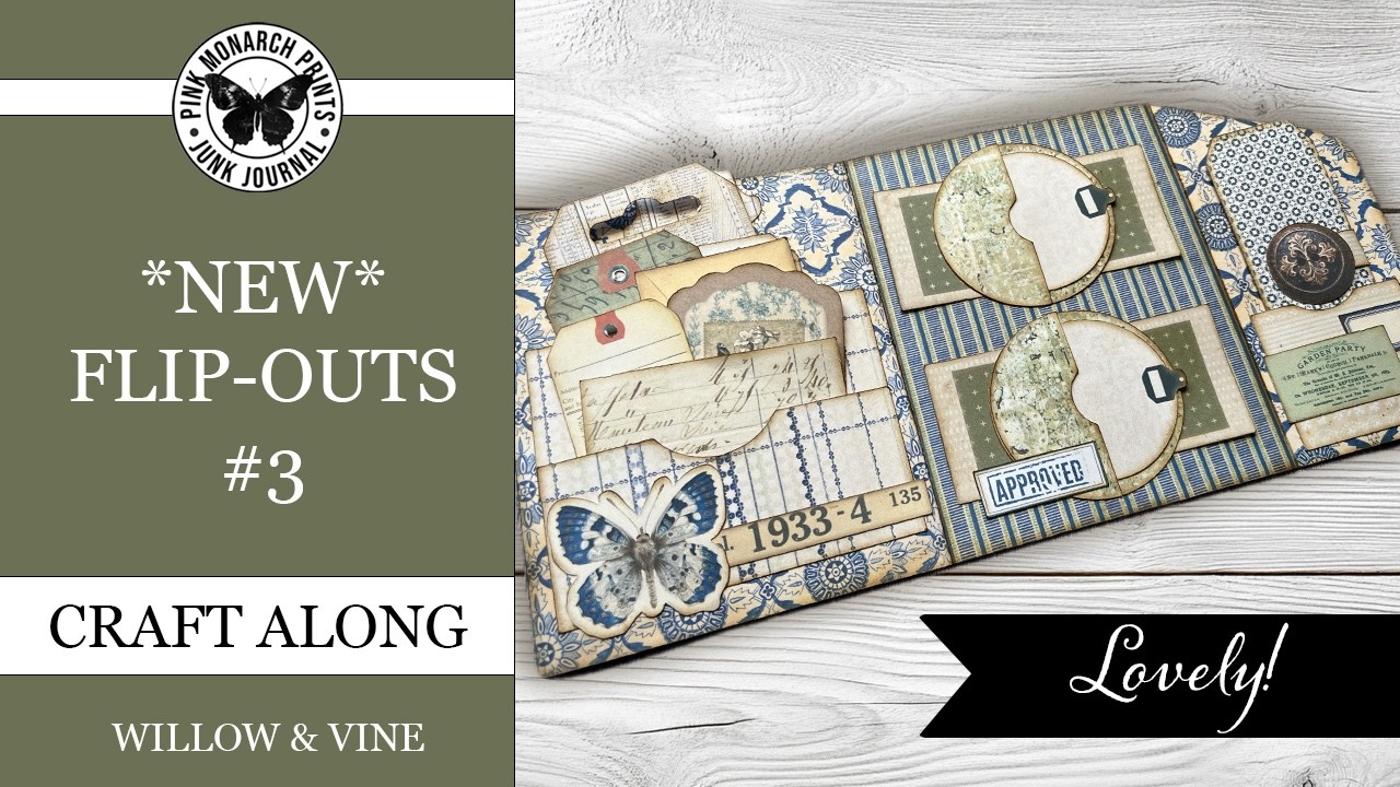 НОВИНКА! Раскладной блокнот Willow & Vine FlipOut #3: пошаговое руководство по созданию мини-блок...