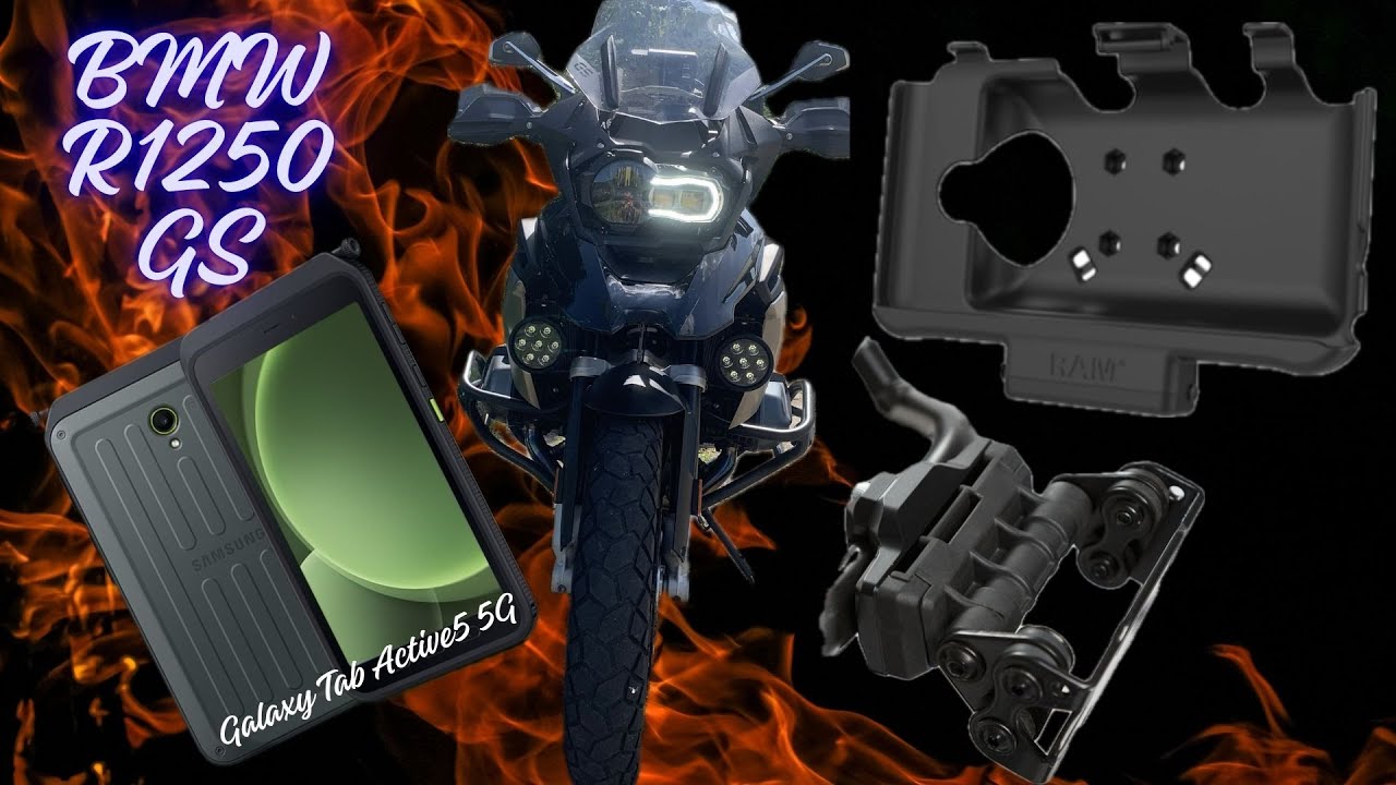Установка планшета Samsung Galaxy Tab 5 с поддержкой оперативной памяти на BMW 1250 GS