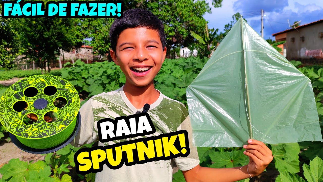 COMO FAZER UMA RAIA SPUTNIK DE SACOLA QUE VOA MUITO