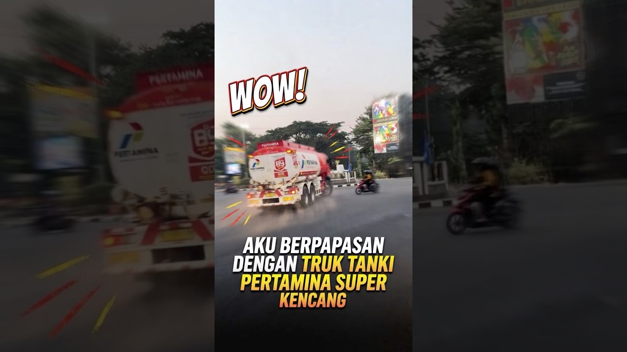 WOWW Aku Berpapasan Dengan Truk Tangki Pertamina 🚛#shorts #truktangki #truck