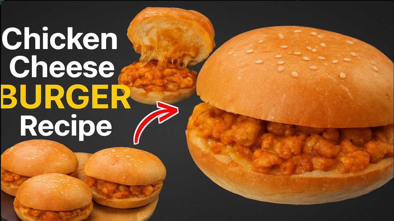 Homemade Chicken Cheese Burger Recipe | ज्यूसी चिकन बर्गर | मिनटों में बनाएं ये आसान रेसिपी 