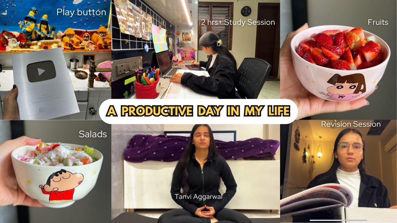 THE PERFECT PRODUCTIVE DAY 🎯 || SILVER PLAY BUTTON REVEAL || Tanvi Aggarwal