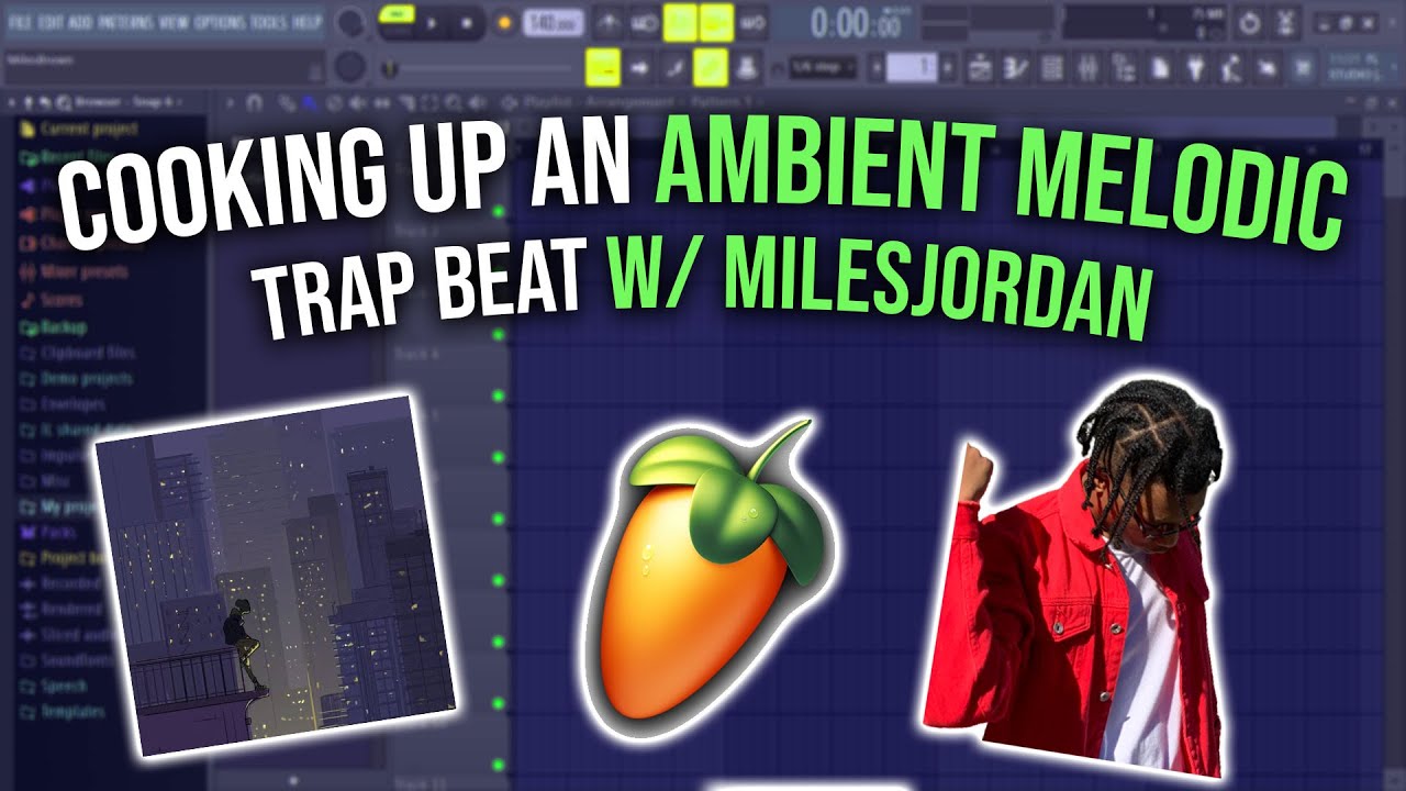 COOKING UP AN AMBIENT MELODIC TRAP BEAT W/ MILESJORDAN | FL Studio Tutorial