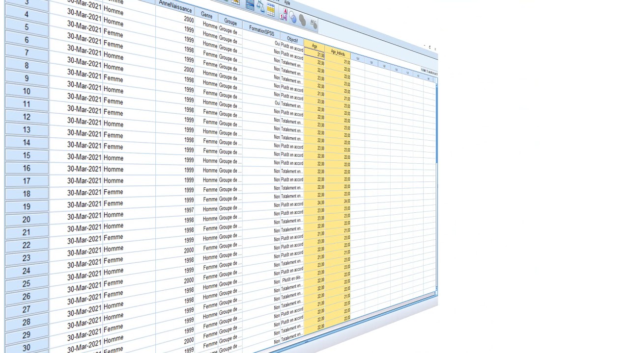 Recodage et calcul de variables en SPSS