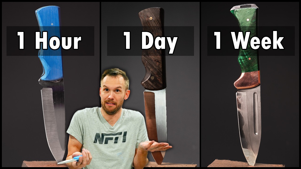I made 3 Knives! 1 Hour, 1 Day, 1 Week