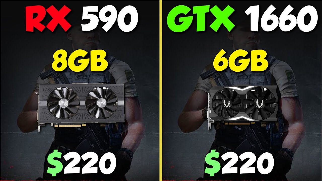 RX 590 vs GTX 1660 test in 8 Games