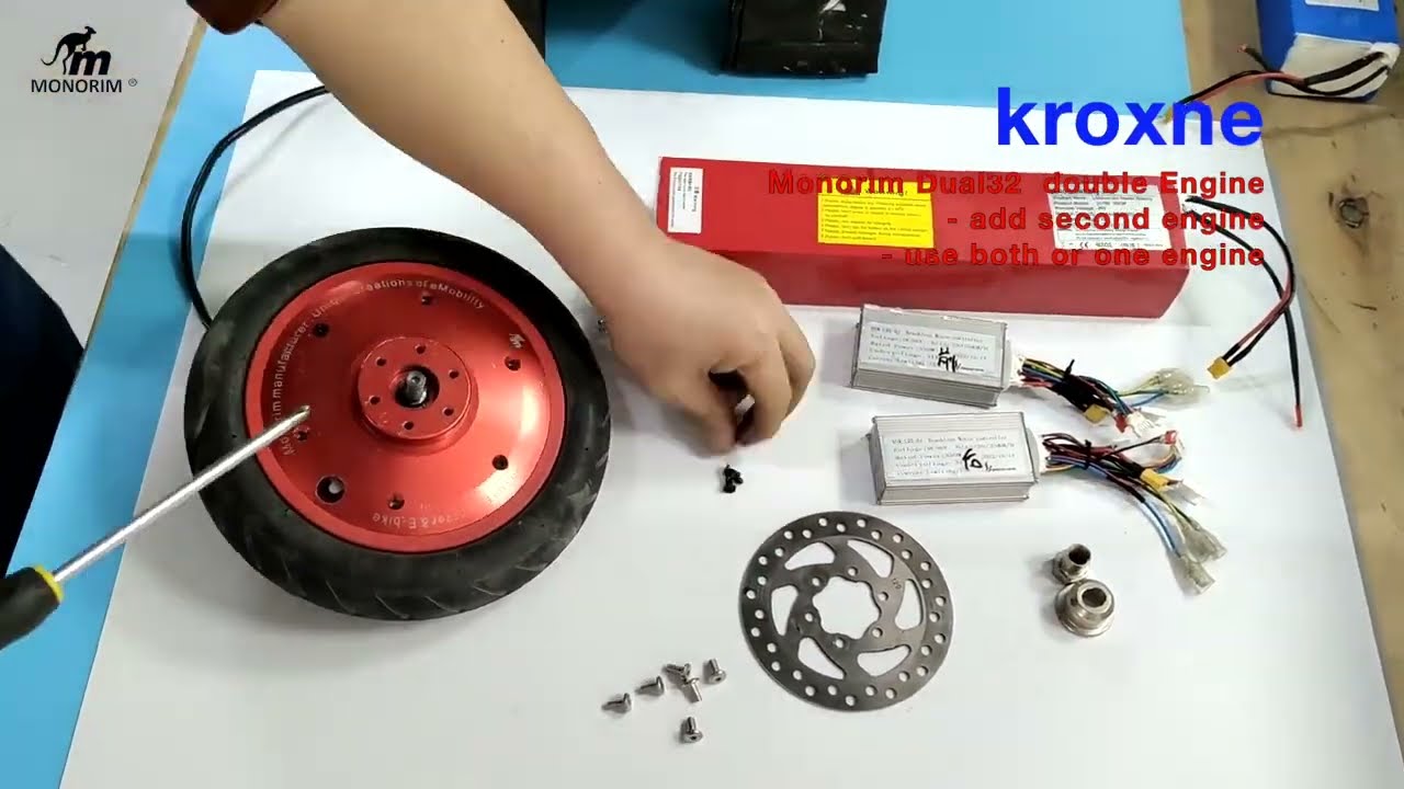 Install a second motor with the Monorim Dual32-Pro Ultra kit for all xiaomi models 760w Dual motor