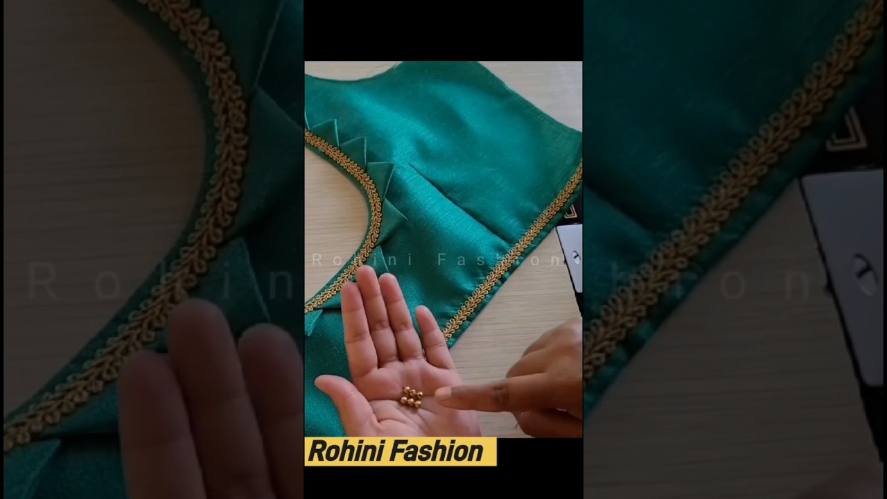 Model blouse design cutting and stitching back neck design #shorts #shortsvideo #rohinifashion