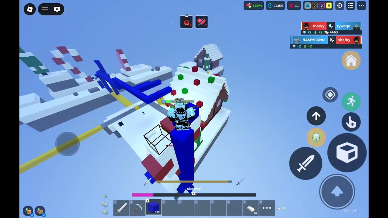Playing with Barbarian and Marrow kit in kit fusion and it is OP in Bedwars