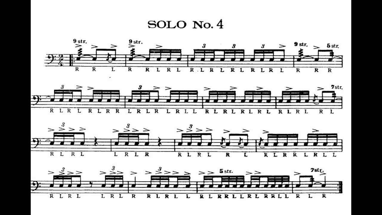 Charley Wilcoxon - 150 rudimental solo n&deg;4 (Music Notes)