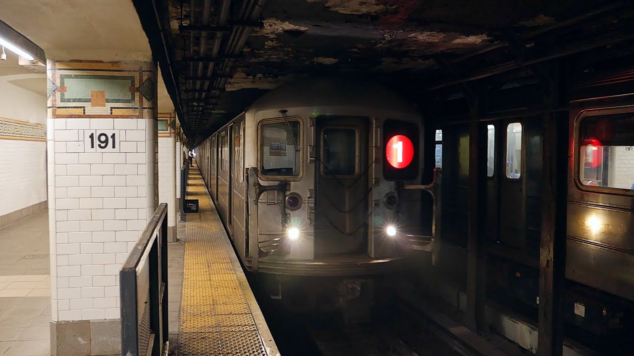 MTA Subway 1 trains at 191st Street station