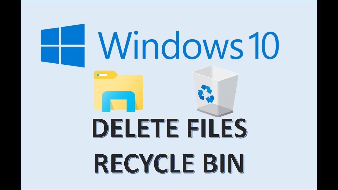 Computer Fundamentals - Delete & Restore Files - Permanently Remove File - Recycling Bin Windows 10