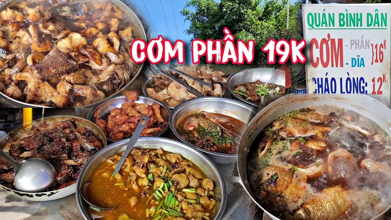 Cơm phần 19k bao no, bao rau ngon rẻ nhất nhì Long Xuyên khách đông khủng khiếp