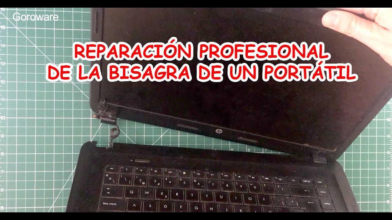 Reparación profesional de las bisagras de un portátil.