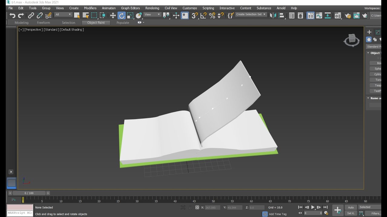 Create simple Fillping Book 📚 Animation in 3ds Max | Step by step Process