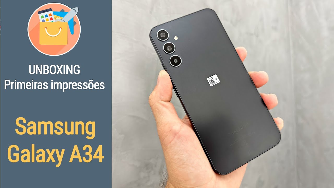 CHEGOU! Galaxy A34 tá na mão! E OLHA esses detalhes...