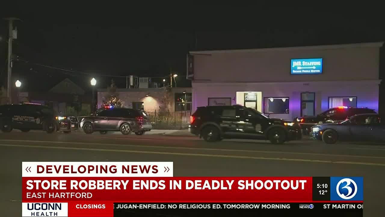 VIDEO: Store robbery in East Hartford ends in deadly shootout