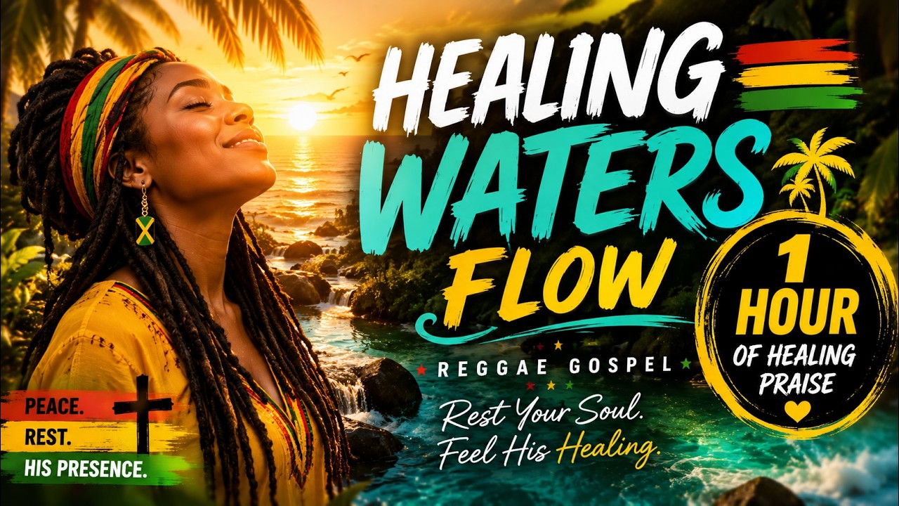 🌊 Healing Waters Flow | 1 Hour Reggae Gospel Worship for Sleep, Peace & Relaxation 🇯🇲✝️