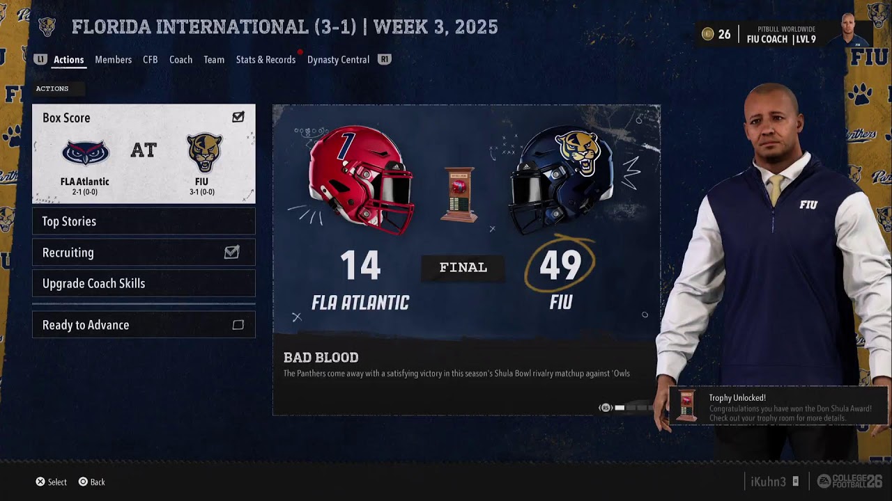 College Football 26 - Clickbait Online Dynasty - Week 3 - FAU @ FIU